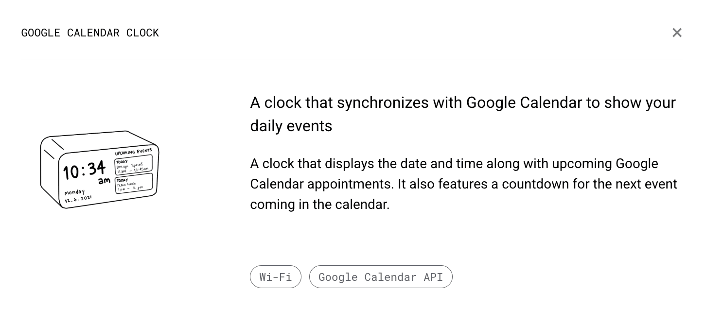 google calendar clock