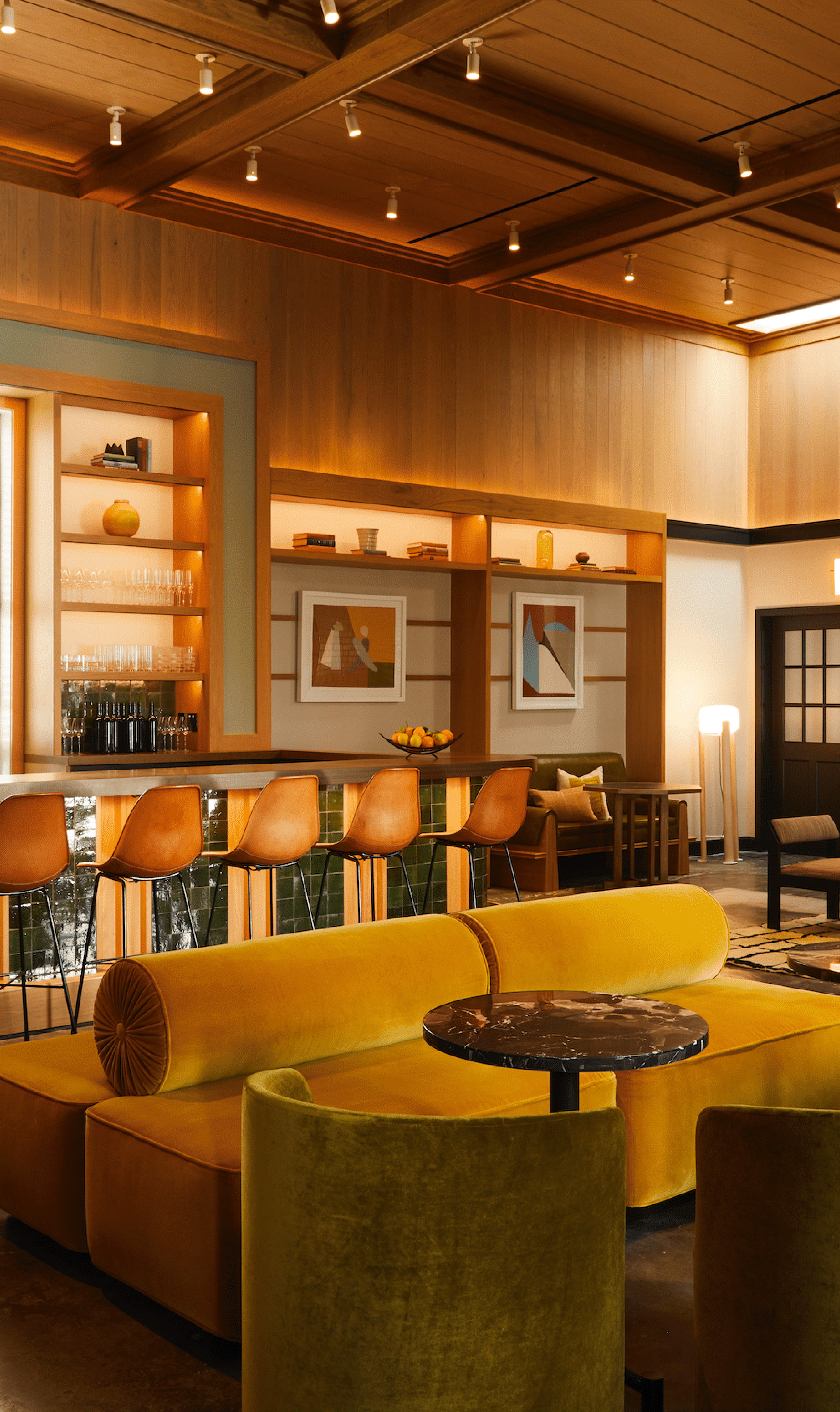 The interior of a bar from a Chief's flagship.